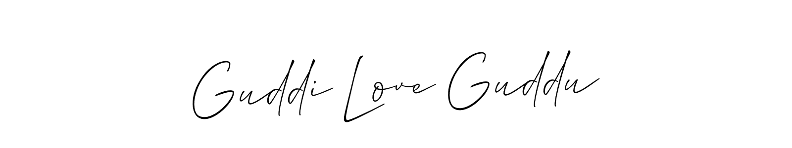 How to Draw Guddi Love Guddu signature style? Allison_Script is a latest design signature styles for name Guddi Love Guddu. Guddi Love Guddu signature style 2 images and pictures png