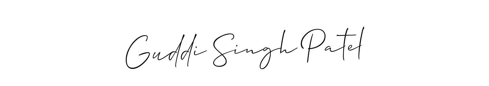 How to make Guddi Singh Patel name signature. Use Allison_Script style for creating short signs online. This is the latest handwritten sign. Guddi Singh Patel signature style 2 images and pictures png