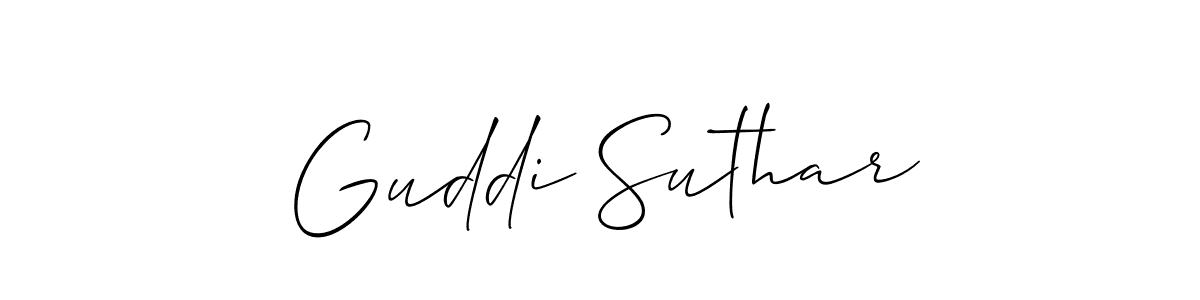 This is the best signature style for the Guddi Suthar name. Also you like these signature font (Allison_Script). Mix name signature. Guddi Suthar signature style 2 images and pictures png