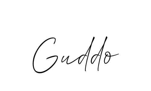 Make a beautiful signature design for name Guddo. With this signature (Allison_Script) style, you can create a handwritten signature for free. Guddo signature style 2 images and pictures png