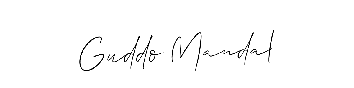 Design your own signature with our free online signature maker. With this signature software, you can create a handwritten (Allison_Script) signature for name Guddo Mandal. Guddo Mandal signature style 2 images and pictures png