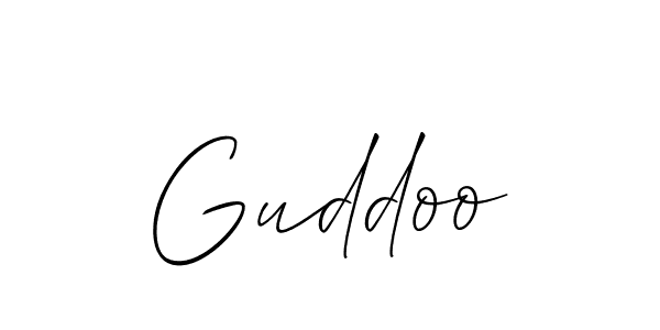 You should practise on your own different ways (Allison_Script) to write your name (Guddoo) in signature. don't let someone else do it for you. Guddoo signature style 2 images and pictures png