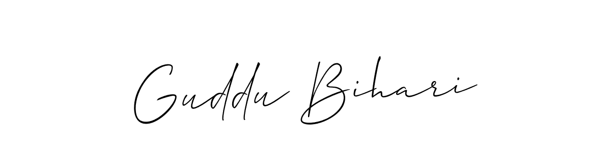 Make a short Guddu Bihari signature style. Manage your documents anywhere anytime using Allison_Script. Create and add eSignatures, submit forms, share and send files easily. Guddu Bihari signature style 2 images and pictures png