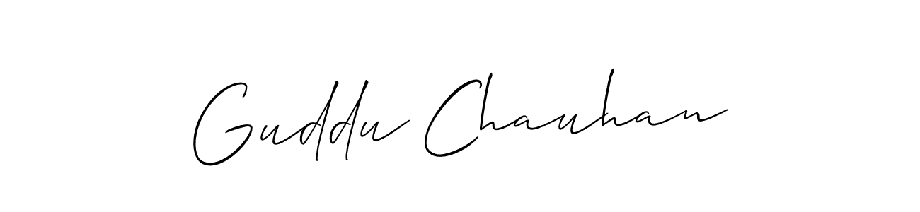 Guddu Chauhan stylish signature style. Best Handwritten Sign (Allison_Script) for my name. Handwritten Signature Collection Ideas for my name Guddu Chauhan. Guddu Chauhan signature style 2 images and pictures png