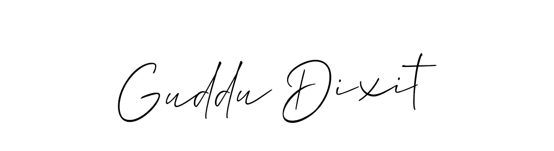 How to make Guddu Dixit name signature. Use Allison_Script style for creating short signs online. This is the latest handwritten sign. Guddu Dixit signature style 2 images and pictures png