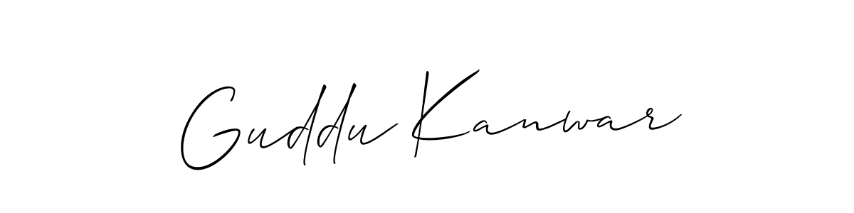 How to make Guddu Kanwar signature? Allison_Script is a professional autograph style. Create handwritten signature for Guddu Kanwar name. Guddu Kanwar signature style 2 images and pictures png