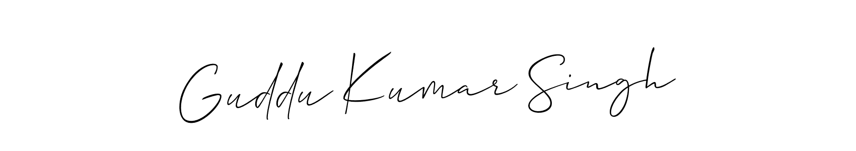 Guddu Kumar Singh stylish signature style. Best Handwritten Sign (Allison_Script) for my name. Handwritten Signature Collection Ideas for my name Guddu Kumar Singh. Guddu Kumar Singh signature style 2 images and pictures png