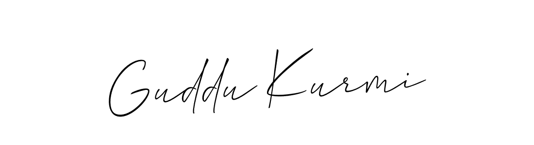 How to make Guddu Kurmi name signature. Use Allison_Script style for creating short signs online. This is the latest handwritten sign. Guddu Kurmi signature style 2 images and pictures png