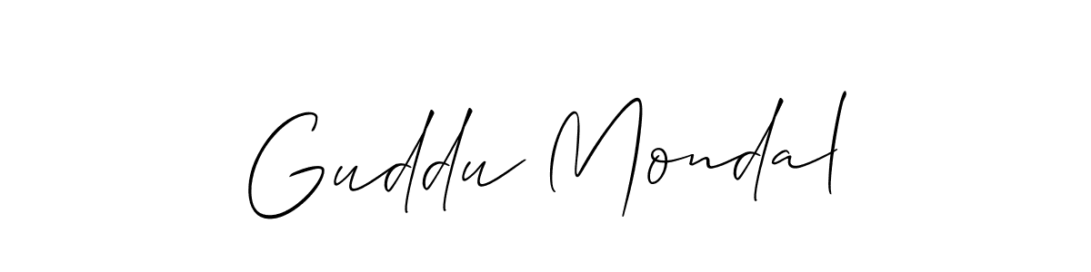 Best and Professional Signature Style for Guddu Mondal. Allison_Script Best Signature Style Collection. Guddu Mondal signature style 2 images and pictures png