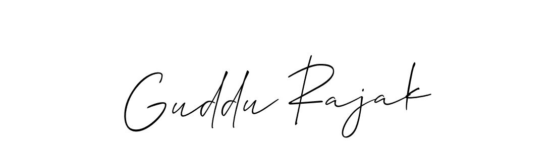 The best way (Allison_Script) to make a short signature is to pick only two or three words in your name. The name Guddu Rajak include a total of six letters. For converting this name. Guddu Rajak signature style 2 images and pictures png