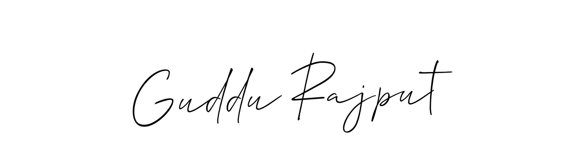 Design your own signature with our free online signature maker. With this signature software, you can create a handwritten (Allison_Script) signature for name Guddu Rajput. Guddu Rajput signature style 2 images and pictures png