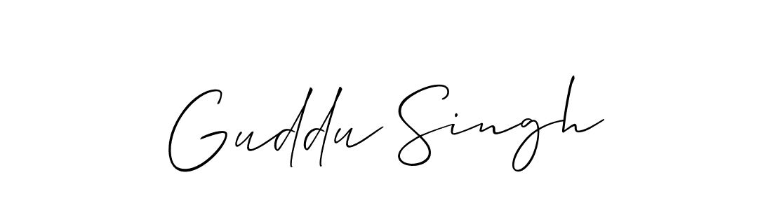 if you are searching for the best signature style for your name Guddu Singh. so please give up your signature search. here we have designed multiple signature styles  using Allison_Script. Guddu Singh signature style 2 images and pictures png