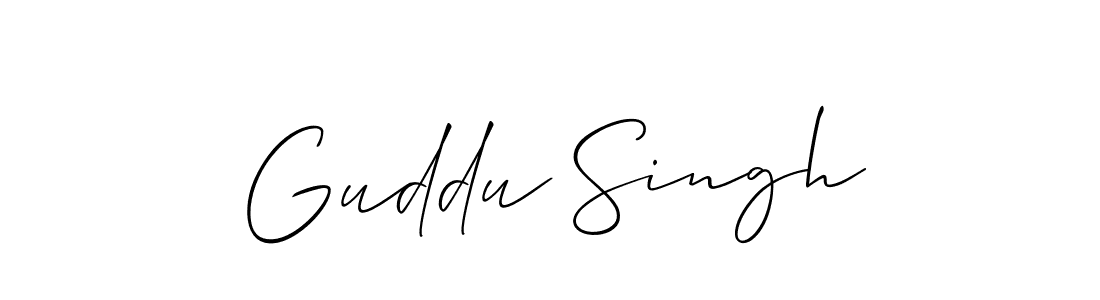 if you are searching for the best signature style for your name Guddu Singh. so please give up your signature search. here we have designed multiple signature styles  using Allison_Script. Guddu Singh signature style 2 images and pictures png