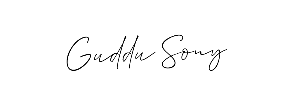 Guddu Sony stylish signature style. Best Handwritten Sign (Allison_Script) for my name. Handwritten Signature Collection Ideas for my name Guddu Sony. Guddu Sony signature style 2 images and pictures png