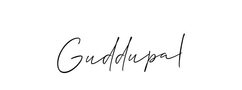 Also we have Guddupal name is the best signature style. Create professional handwritten signature collection using Allison_Script autograph style. Guddupal signature style 2 images and pictures png