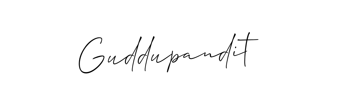 Make a beautiful signature design for name Guddupandit. With this signature (Allison_Script) style, you can create a handwritten signature for free. Guddupandit signature style 2 images and pictures png