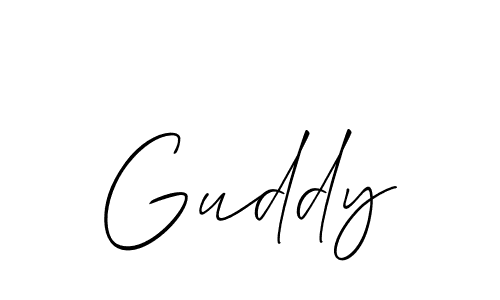 Create a beautiful signature design for name Guddy. With this signature (Allison_Script) fonts, you can make a handwritten signature for free. Guddy signature style 2 images and pictures png