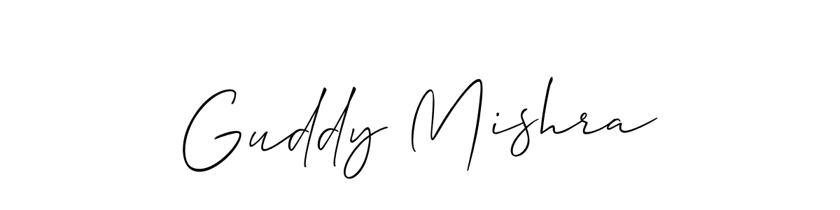 Design your own signature with our free online signature maker. With this signature software, you can create a handwritten (Allison_Script) signature for name Guddy Mishra. Guddy Mishra signature style 2 images and pictures png