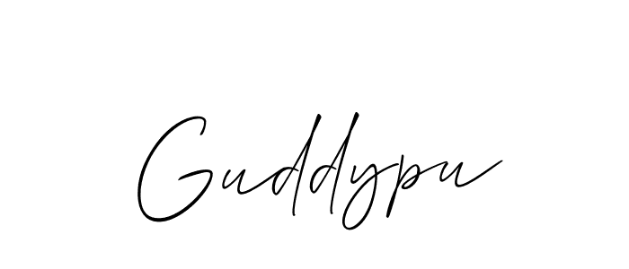 Also You can easily find your signature by using the search form. We will create Guddypu name handwritten signature images for you free of cost using Allison_Script sign style. Guddypu signature style 2 images and pictures png