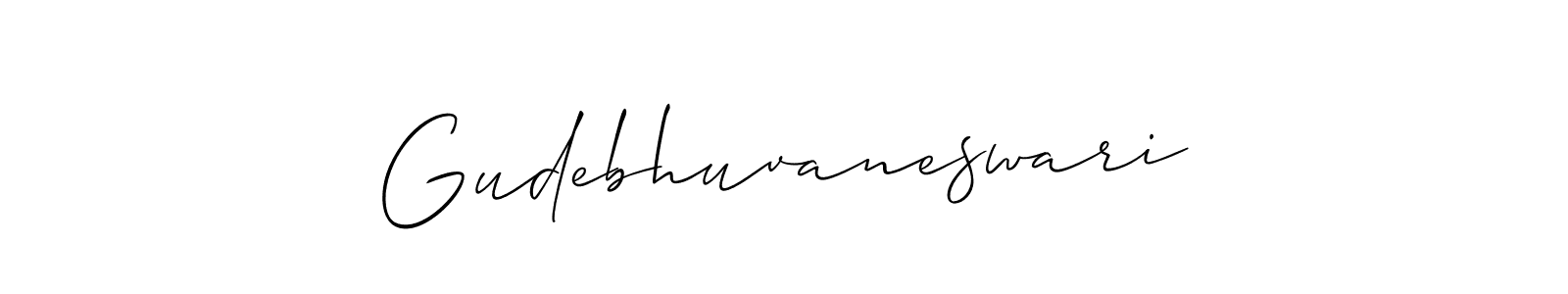 How to Draw Gudebhuvaneswari signature style? Allison_Script is a latest design signature styles for name Gudebhuvaneswari. Gudebhuvaneswari signature style 2 images and pictures png