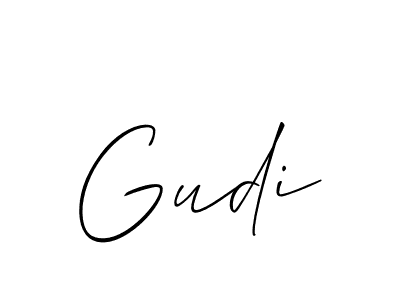 How to make Gudi name signature. Use Allison_Script style for creating short signs online. This is the latest handwritten sign. Gudi signature style 2 images and pictures png