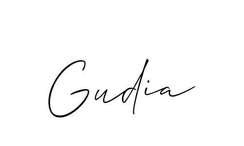 Best and Professional Signature Style for Gudia. Allison_Script Best Signature Style Collection. Gudia signature style 2 images and pictures png