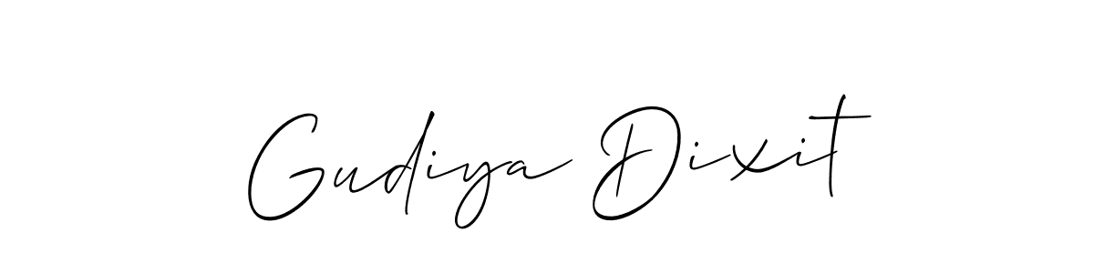 Design your own signature with our free online signature maker. With this signature software, you can create a handwritten (Allison_Script) signature for name Gudiya Dixit. Gudiya Dixit signature style 2 images and pictures png