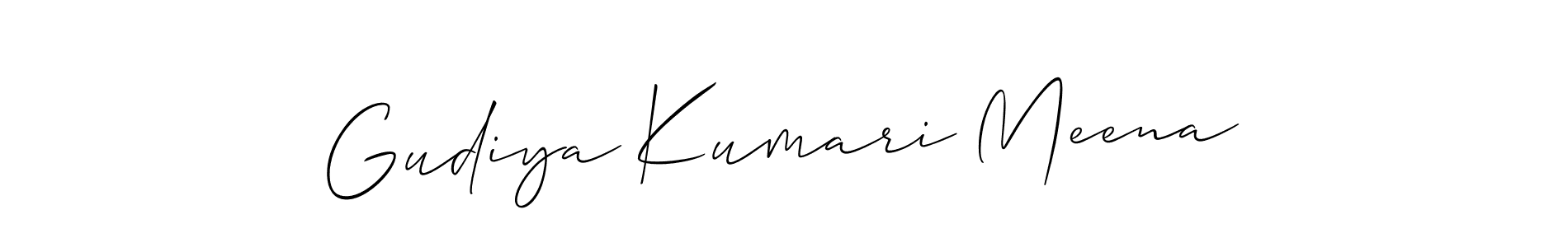 You should practise on your own different ways (Allison_Script) to write your name (Gudiya Kumari Meena) in signature. don't let someone else do it for you. Gudiya Kumari Meena signature style 2 images and pictures png