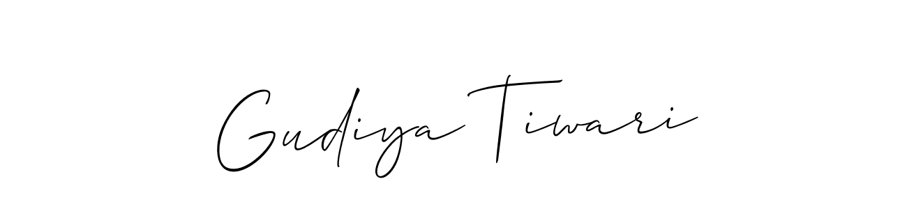How to make Gudiya Tiwari signature? Allison_Script is a professional autograph style. Create handwritten signature for Gudiya Tiwari name. Gudiya Tiwari signature style 2 images and pictures png