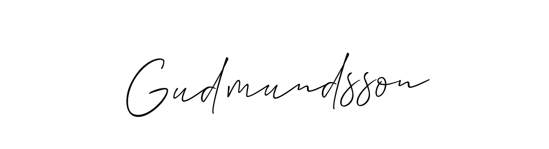 Allison_Script is a professional signature style that is perfect for those who want to add a touch of class to their signature. It is also a great choice for those who want to make their signature more unique. Get Gudmundsson name to fancy signature for free. Gudmundsson signature style 2 images and pictures png