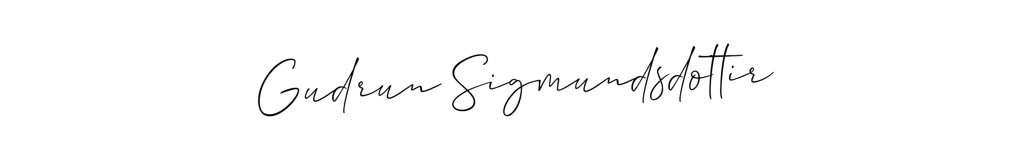 Use a signature maker to create a handwritten signature online. With this signature software, you can design (Allison_Script) your own signature for name Gudrun Sigmundsdottir. Gudrun Sigmundsdottir signature style 2 images and pictures png