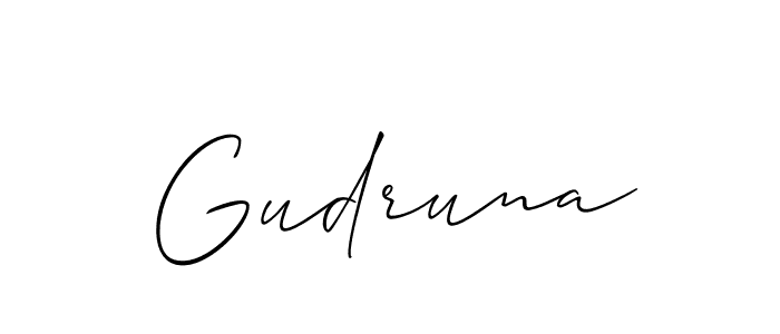 Also we have Gudruna name is the best signature style. Create professional handwritten signature collection using Allison_Script autograph style. Gudruna signature style 2 images and pictures png