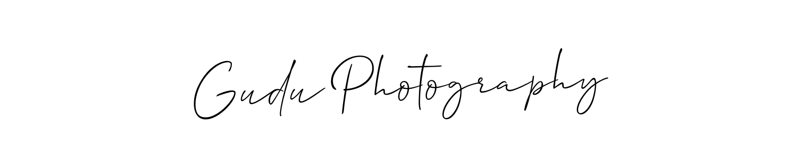 Gudu Photography stylish signature style. Best Handwritten Sign (Allison_Script) for my name. Handwritten Signature Collection Ideas for my name Gudu Photography. Gudu Photography signature style 2 images and pictures png