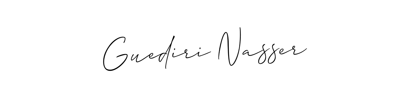 Also we have Guediri Nasser name is the best signature style. Create professional handwritten signature collection using Allison_Script autograph style. Guediri Nasser signature style 2 images and pictures png