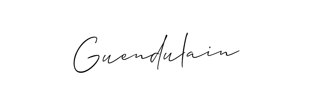 Design your own signature with our free online signature maker. With this signature software, you can create a handwritten (Allison_Script) signature for name Guendulain. Guendulain signature style 2 images and pictures png