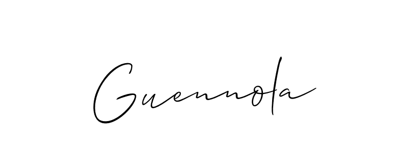 Create a beautiful signature design for name Guennola. With this signature (Allison_Script) fonts, you can make a handwritten signature for free. Guennola signature style 2 images and pictures png