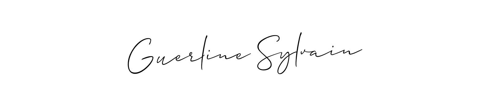 How to make Guerline Sylvain name signature. Use Allison_Script style for creating short signs online. This is the latest handwritten sign. Guerline Sylvain signature style 2 images and pictures png