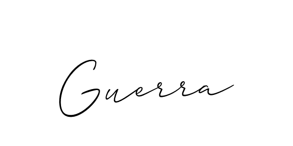 Design your own signature with our free online signature maker. With this signature software, you can create a handwritten (Allison_Script) signature for name Guerra. Guerra signature style 2 images and pictures png