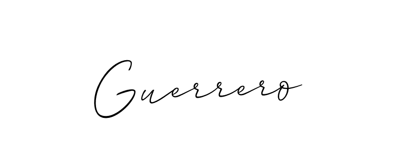 Guerrero stylish signature style. Best Handwritten Sign (Allison_Script) for my name. Handwritten Signature Collection Ideas for my name Guerrero. Guerrero signature style 2 images and pictures png