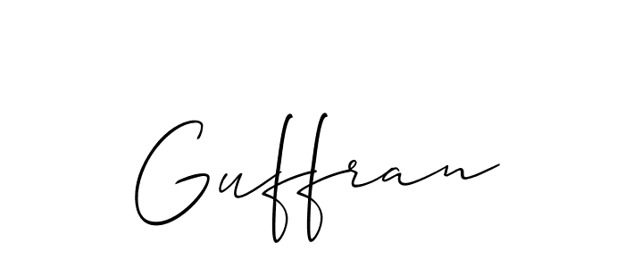 Make a beautiful signature design for name Guffran. With this signature (Allison_Script) style, you can create a handwritten signature for free. Guffran signature style 2 images and pictures png