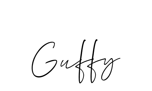Make a beautiful signature design for name Guffy. With this signature (Allison_Script) style, you can create a handwritten signature for free. Guffy signature style 2 images and pictures png