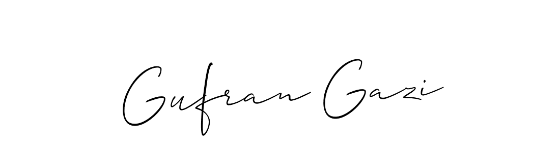 You should practise on your own different ways (Allison_Script) to write your name (Gufran Gazi) in signature. don't let someone else do it for you. Gufran Gazi signature style 2 images and pictures png