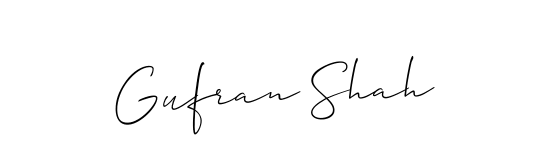 You should practise on your own different ways (Allison_Script) to write your name (Gufran Shah) in signature. don't let someone else do it for you. Gufran Shah signature style 2 images and pictures png