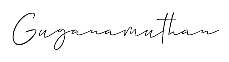 Quickly download Guganamuthan name signature in high-resolution PNG using Allison_Script style. Ready to insert into PDFs and online applications. Guganamuthan signature style 2 images and pictures png