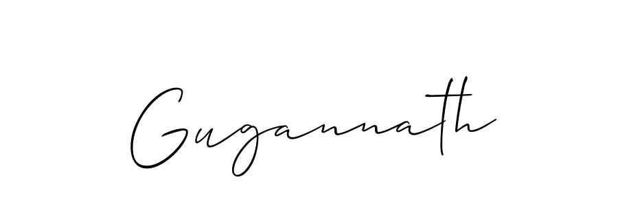 Design your own signature with our free online signature maker. With this signature software, you can create a handwritten (Allison_Script) signature for name Gugannath. Gugannath signature style 2 images and pictures png