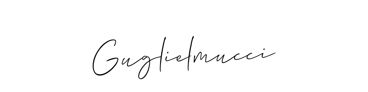 How to Draw Guglielmucci signature style? Allison_Script is a latest design signature styles for name Guglielmucci. Guglielmucci signature style 2 images and pictures png