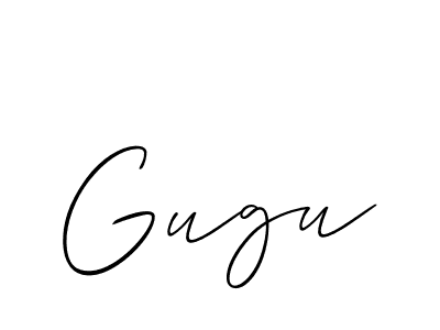 Use a signature maker to create a handwritten signature online. With this signature software, you can design (Allison_Script) your own signature for name Gugu. Gugu signature style 2 images and pictures png