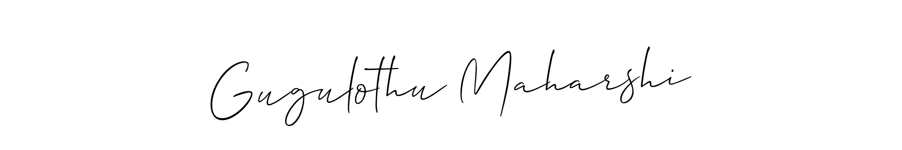 Make a beautiful signature design for name Gugulothu Maharshi. With this signature (Allison_Script) style, you can create a handwritten signature for free. Gugulothu Maharshi signature style 2 images and pictures png