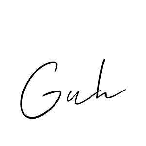 It looks lik you need a new signature style for name Guh. Design unique handwritten (Allison_Script) signature with our free signature maker in just a few clicks. Guh signature style 2 images and pictures png