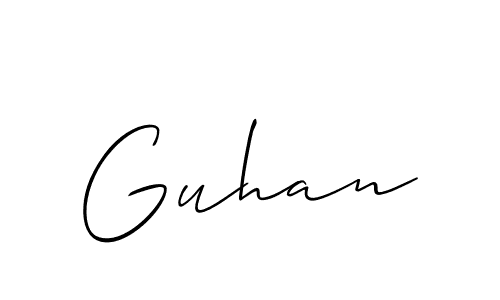 How to Draw Guhan signature style? Allison_Script is a latest design signature styles for name Guhan. Guhan signature style 2 images and pictures png